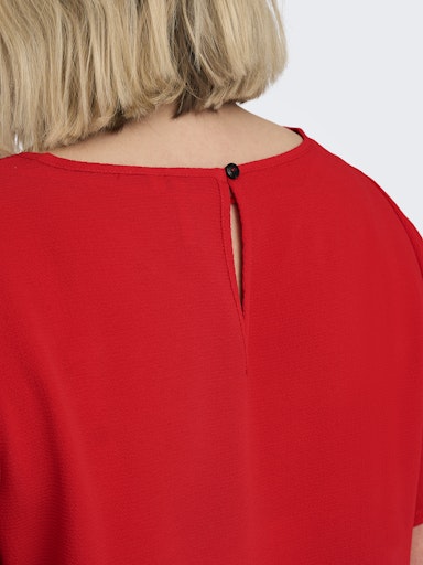 Only Carmakoma shirt met korte mouw 15218353 Carvica Rood