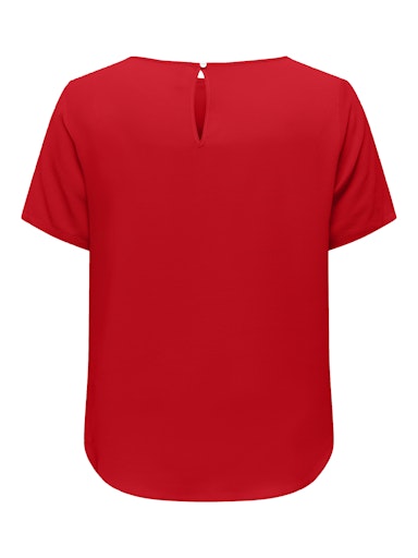 Only Carmakoma shirt met korte mouw 15218353 Carvica Rood