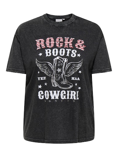Only Carmakoma shirt met print 15355554 Rock