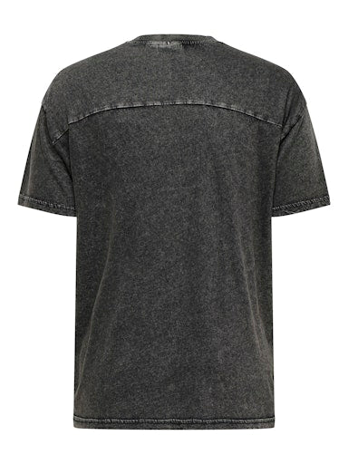 Only Carmakoma shirt met print 15355554 Zwart