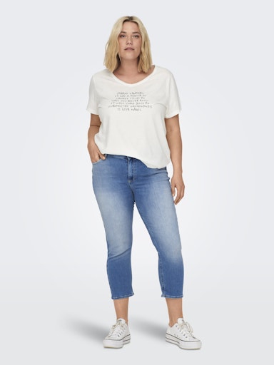 Only Carmakoma skinny capri jeans 15300751 Carwilly  med.blue denim