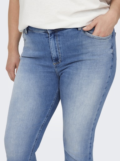 Only Carmakoma skinny capri jeans 15300751 Carwilly med.blue denim