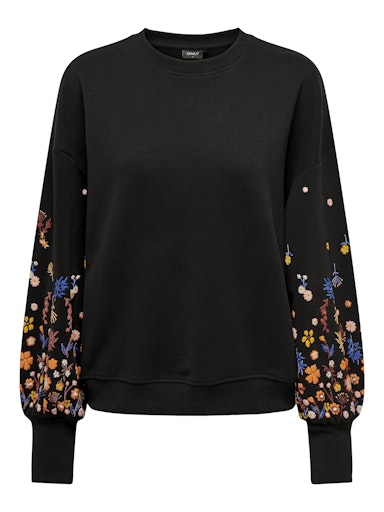 Only Carmakoma sweater met bloemenprint 15282247 CARBROOKE Zwart