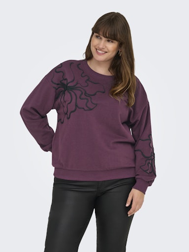 Only Carmakoma sweater met print 15353306 CARODESSA Mauve