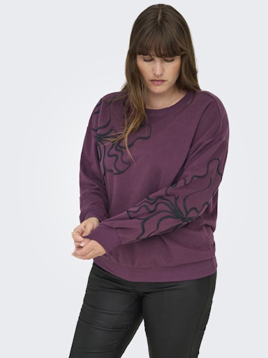 Only Carmakoma sweater met print 15353306 CARODESSA Mauve