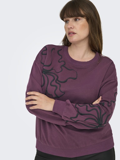 Only Carmakoma sweater met print 15353306 CARODESSA Mauve