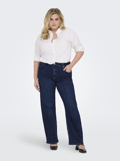 Only Carmakoma wide-leg jeans 15304225 CARWILLY Dark blue denim