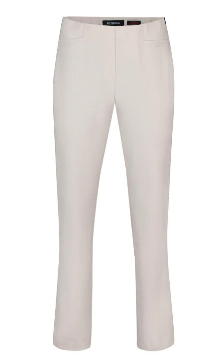 Robell broek met rechte pijp en rondom elastiek 51408 5689 Jacklyn 113 Beige