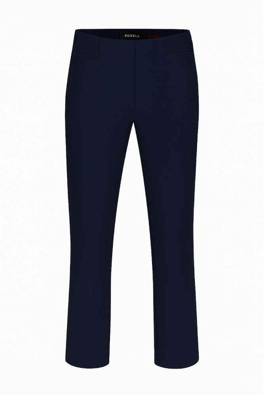 Robell broek met rechte pijp en rondom elastiek 51408 5689 Jacklyn 69 Navy