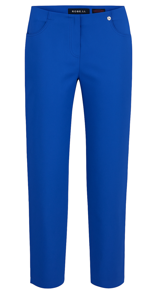 Robell broek met rechte pijp en rondom elastiek 51557 5499 Bella blauw