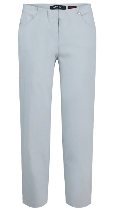 Robell broek met rechte pijp en rondom elastiek 51557 5499 Bella grijs