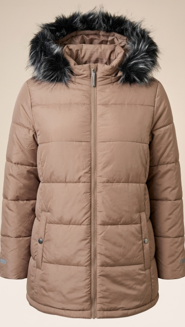 Zhenzi winterjas halflang 201409 Tinley Beige