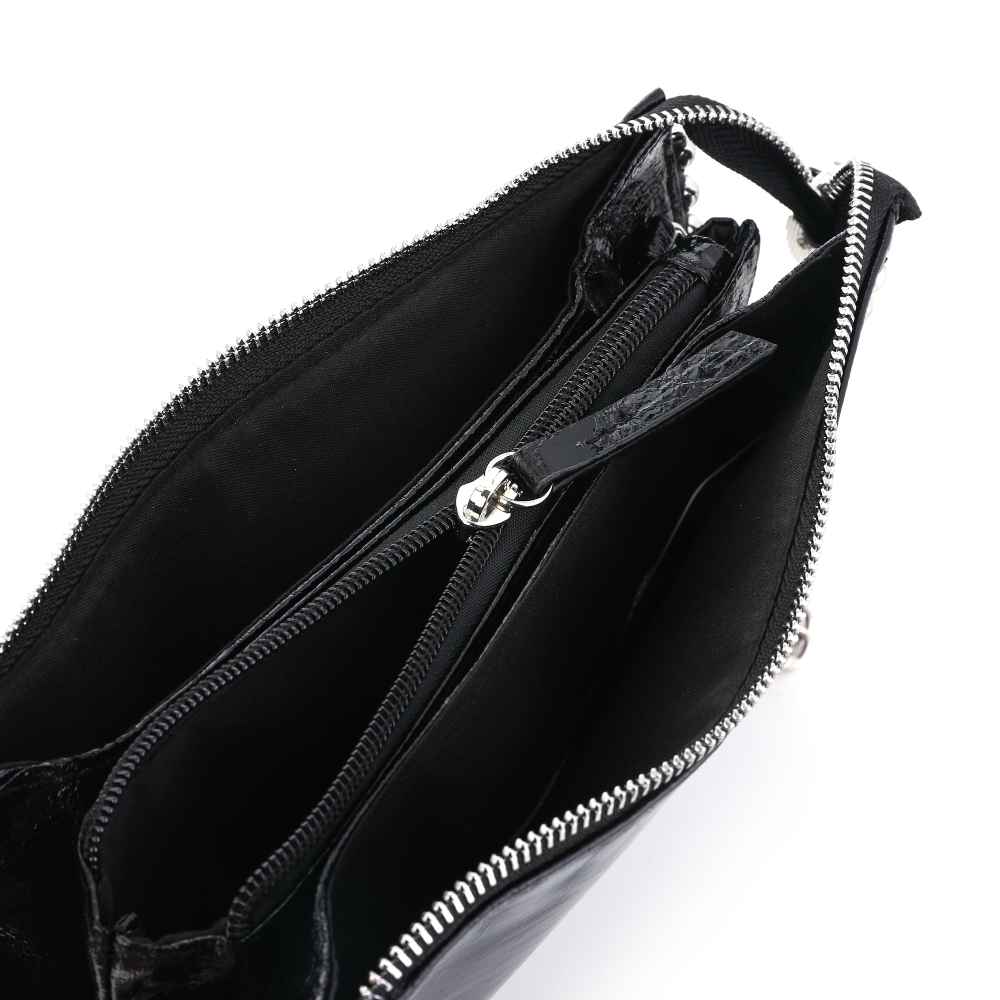 Sunset glimmende tas met studs bg9000 Zwart