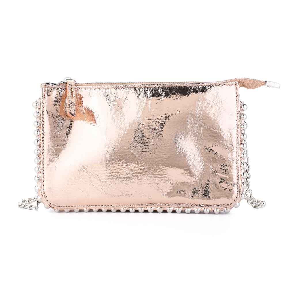 Sunset glimmende tas met studs bg9000 roze