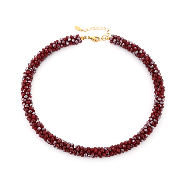 Sunset korte ketting rood