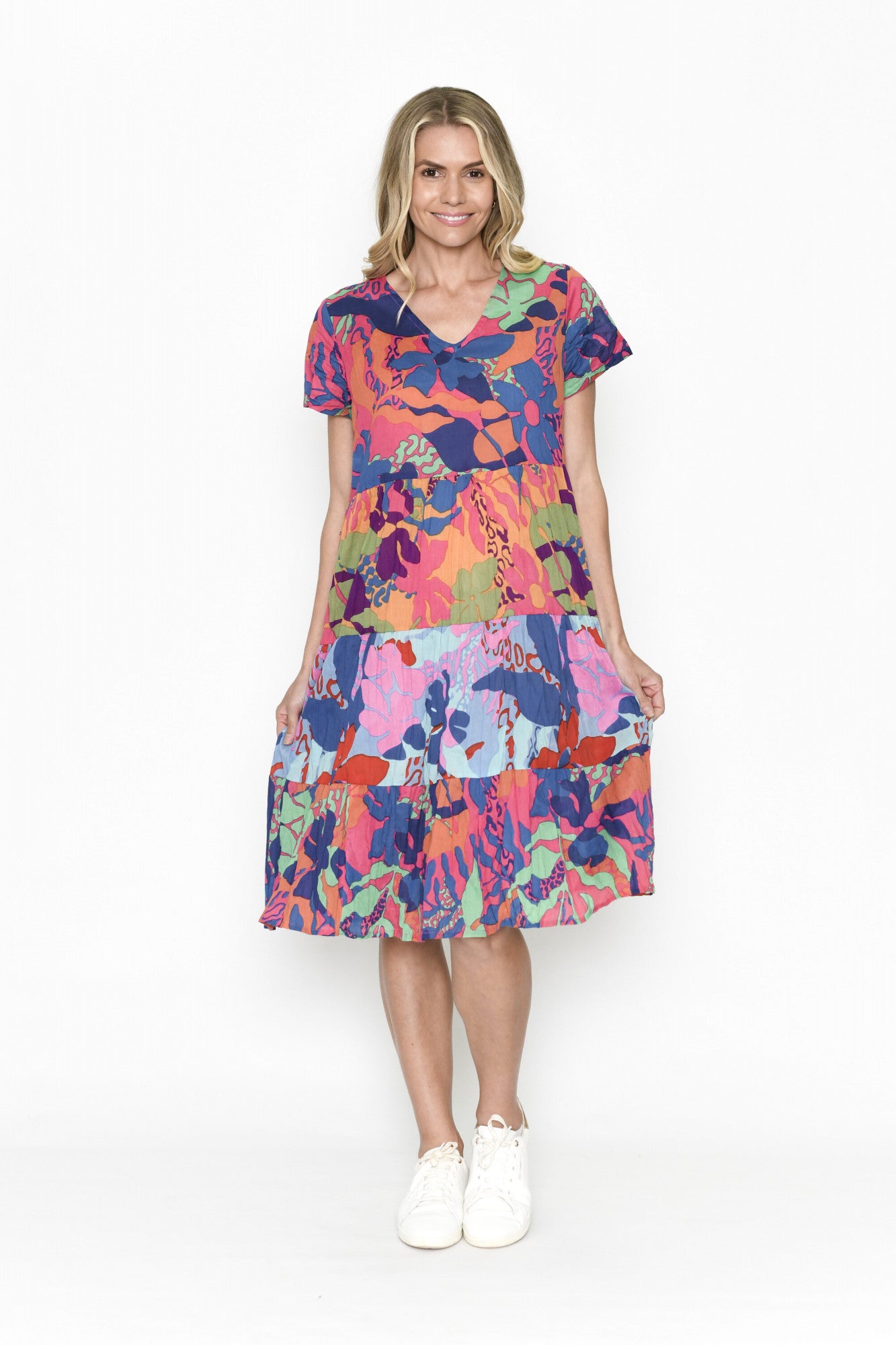 Thalia Tiered Dress DW114H Multi