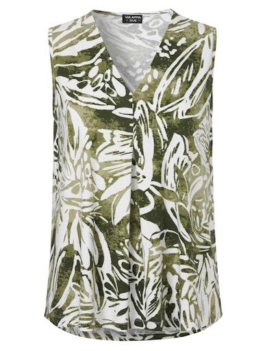 Top met v-hals 2512485 Olijf