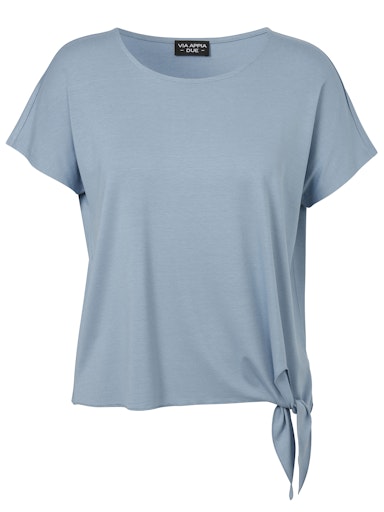 Via Appia T-shirt met knoopdetail 2522710 Blauw
