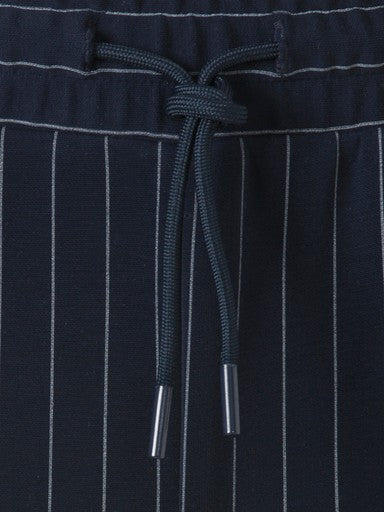 Via Appia wide-leg broek Marine, detailfoto