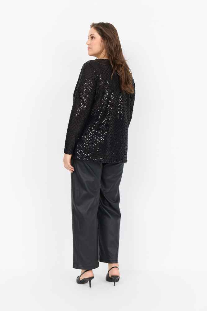 Wasabi glitter shirt W20460 Zwart