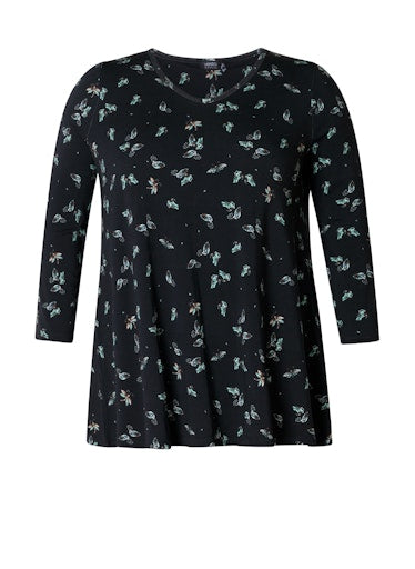 Yest Curve A-lijn shirt A006026 Zwart