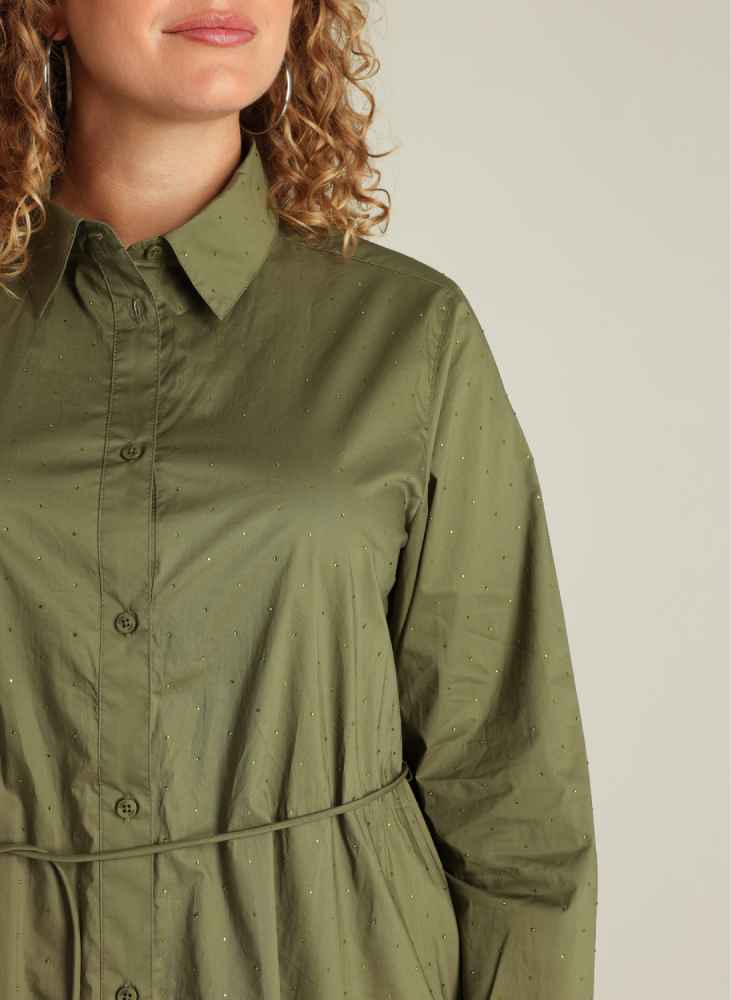 Yest Curve jurk A005781 Greta Army