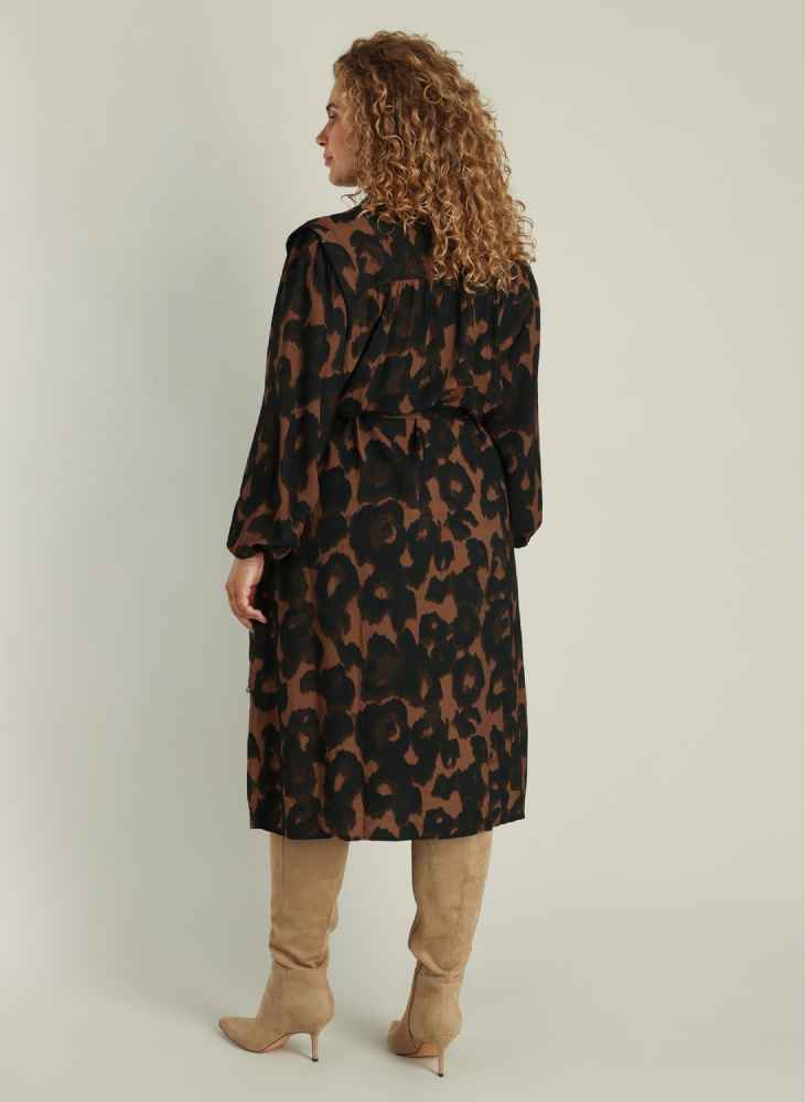 Yest Curve jurk Graciela (A005793) bruin