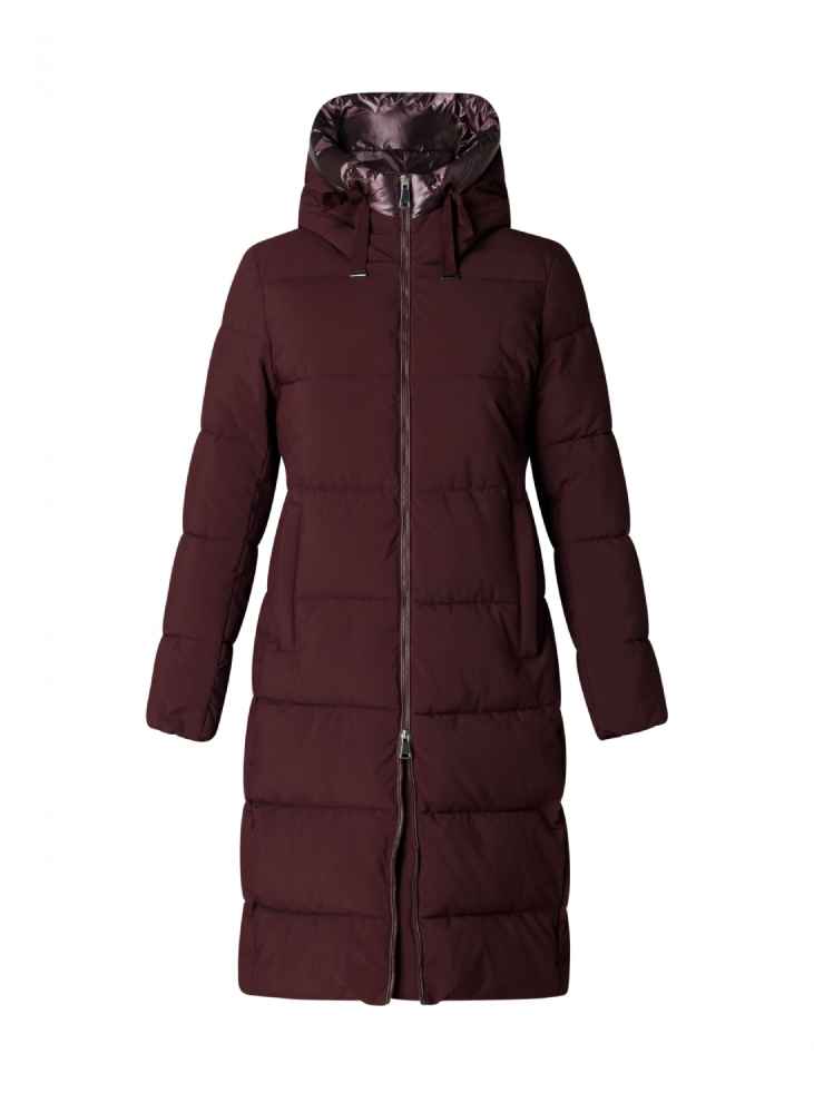Yest Curve lange gewatteerde winterjas met capuchon A005648 Anna  Port