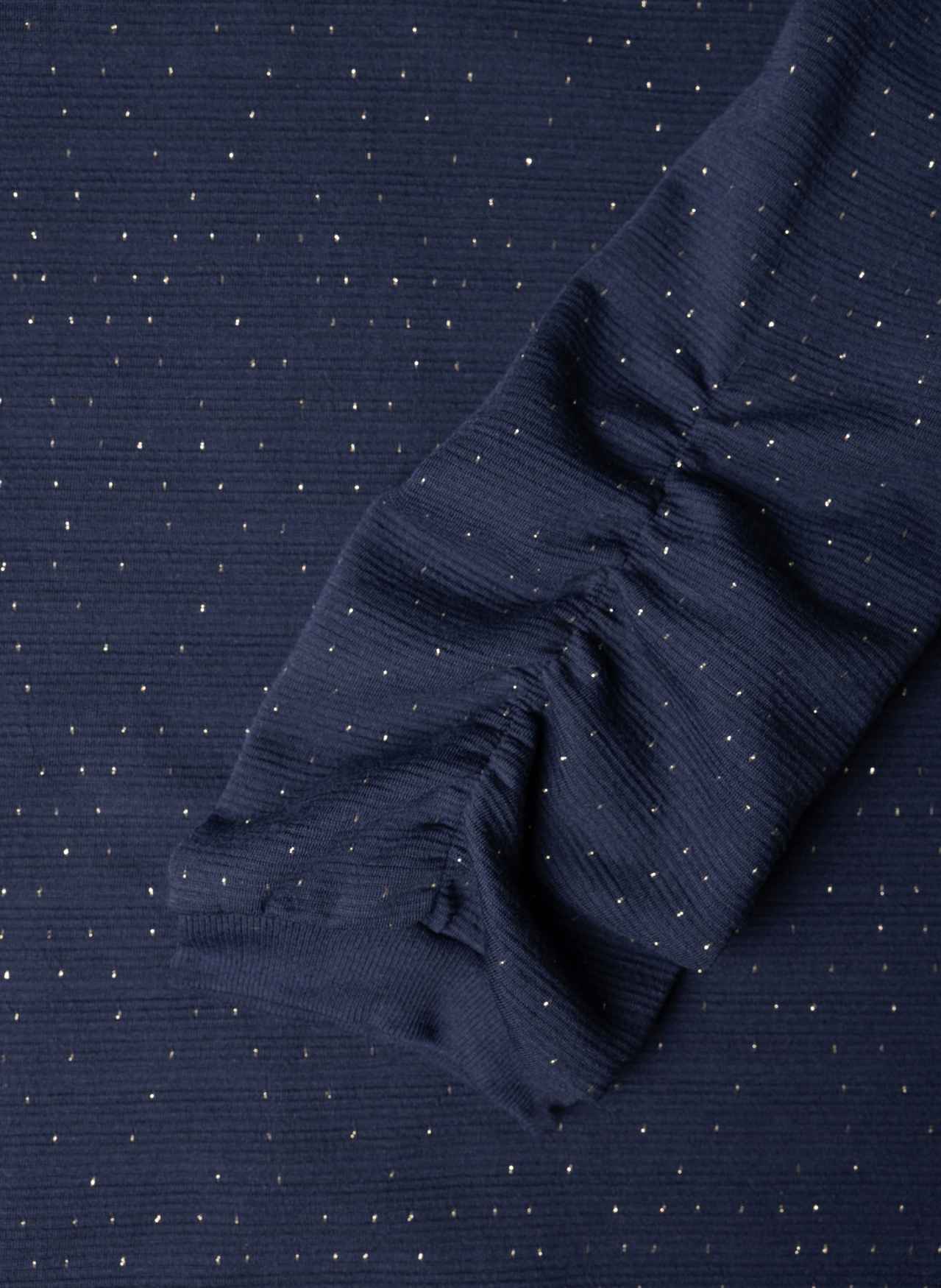 Yest Curve 3/4 mouwen top met glitterprint A005752 navy