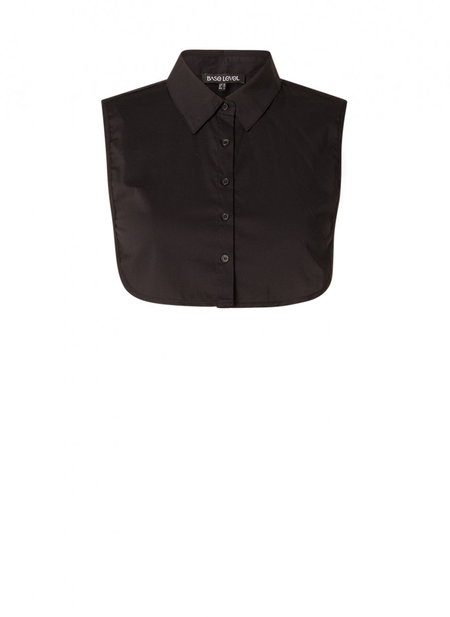 Base Level Curvy los kraagje Yolina zwart