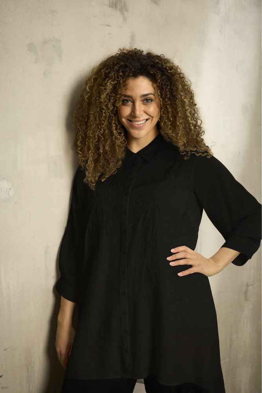 Zhenzi Blouse 201047 Siba Zwart