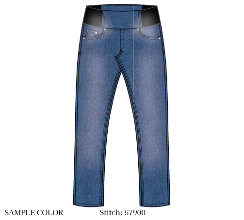 Zhenzi jeans rondom elastiek 201153 Groove Blauw