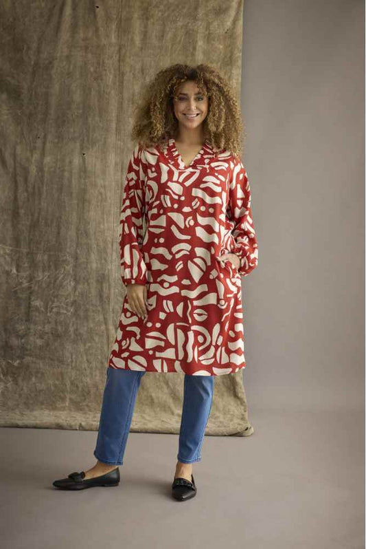 Zhenzi jurk 200926 rood