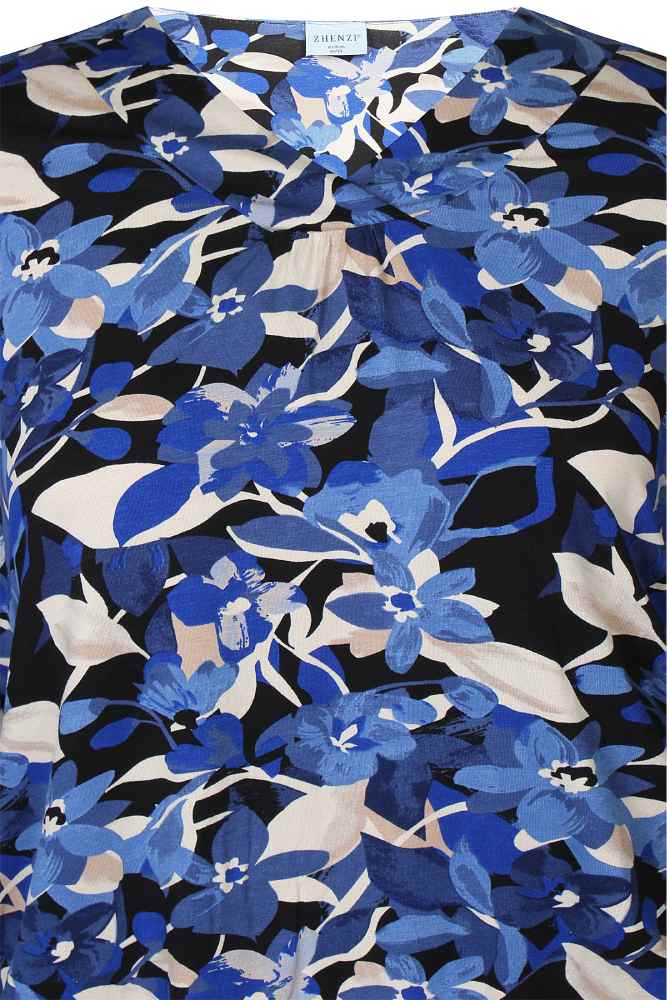 Zhenzi shirt 201025 Saki Blauw