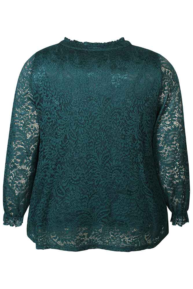 Zhenzi shirt met kant 201110 tist Teal