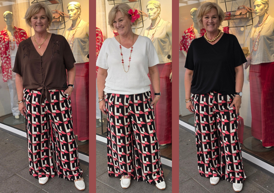 1 broek, 3 looks: zo werkt stylen écht als je een voller buikje hebt