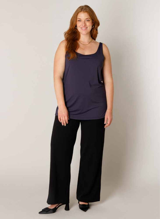 Base Level Curvy strak topje 7000084 Yanne Blauw