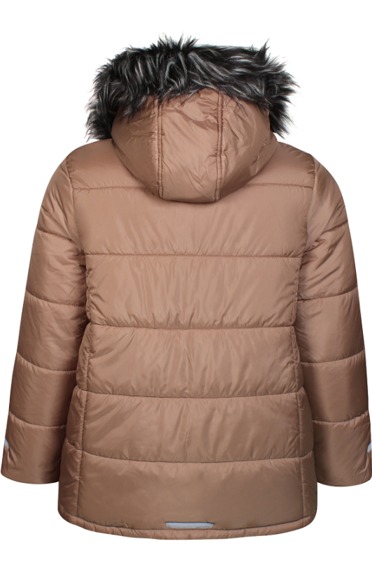Zhenzi winterjas beige, detailfoto
