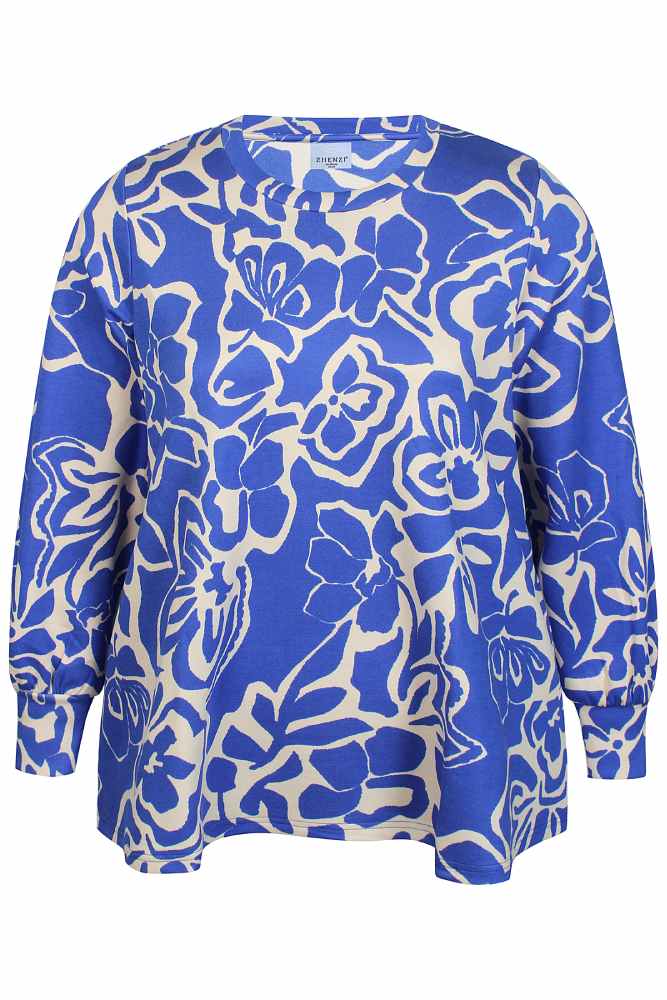 Zhenzi trui met print all over 201444 Kayla Blauw