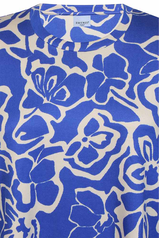 Zhenzi trui met print all over 201444 Kayla Blauw