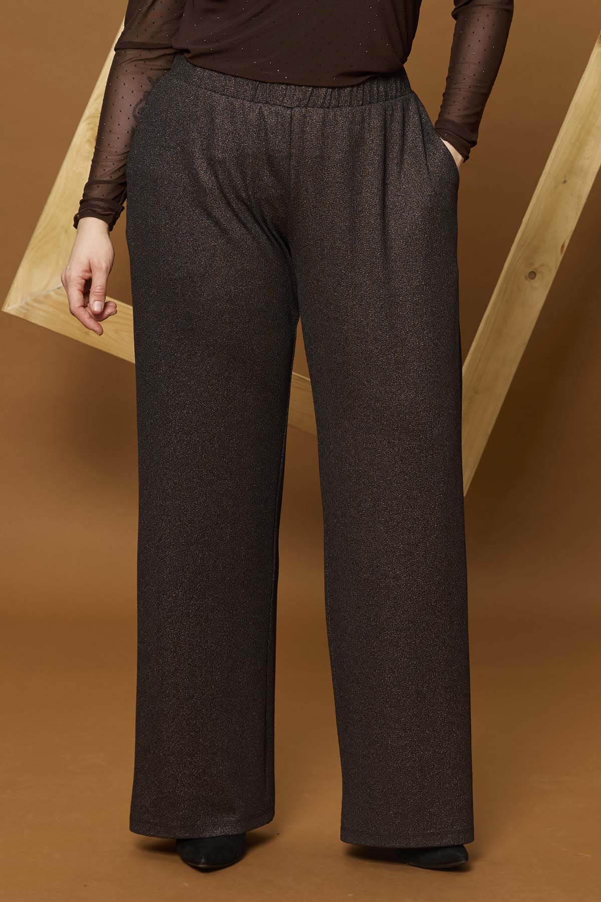 Zhenzi losvallende broek 201590 bruin
