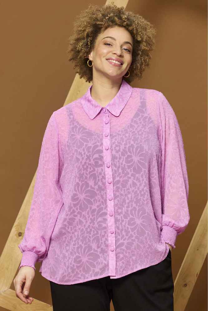 Zhenzi shirt lange mouwen 201599 Roze
