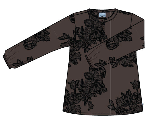Zhenzi shirt met bloemen print 201614 bruin