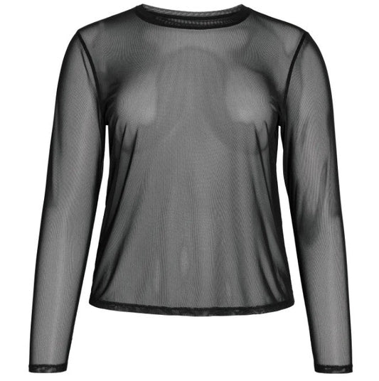 Noisy May mesh top NMJudith, zwart