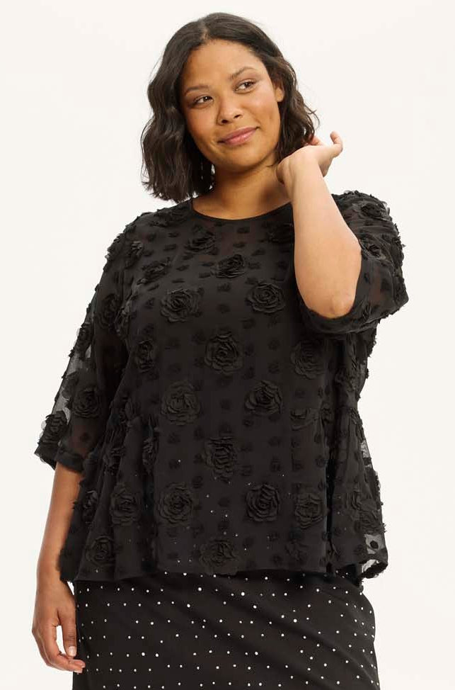 Anyday shirt 800495 Ayani Zwart