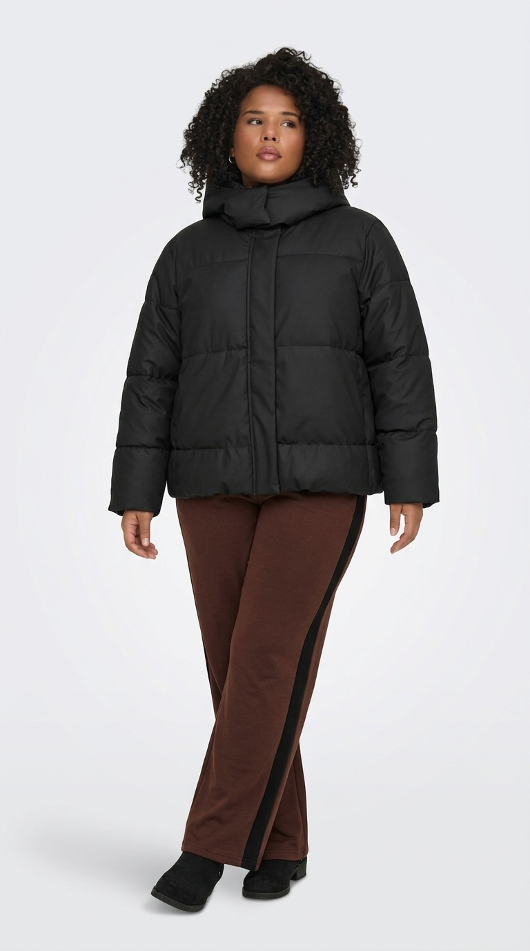 Vero Moda Curve gewatteerde jas 10348243 Black