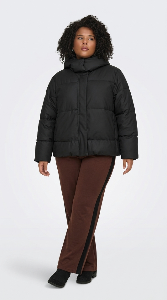 Vero Moda Curve gewatteerde jas 10348243 Black