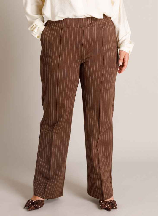 Yest Curve broek rechte pijpen Romana A006439 bruin