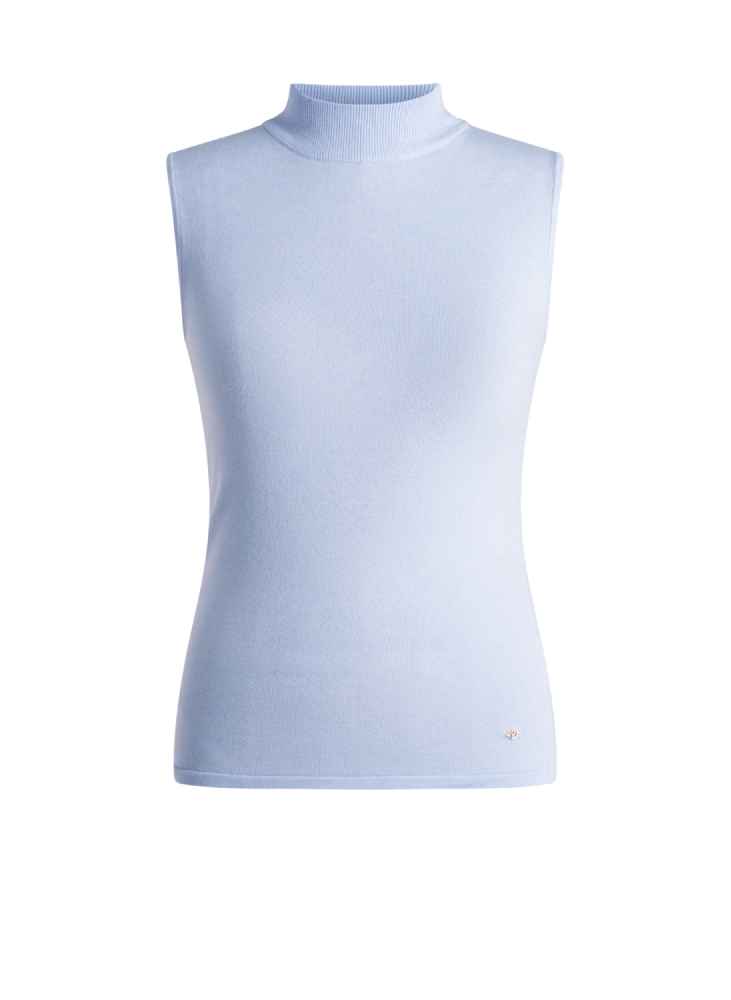 Yest Curve  mouwloos topje met turtleneck Franka A006457 Blauw