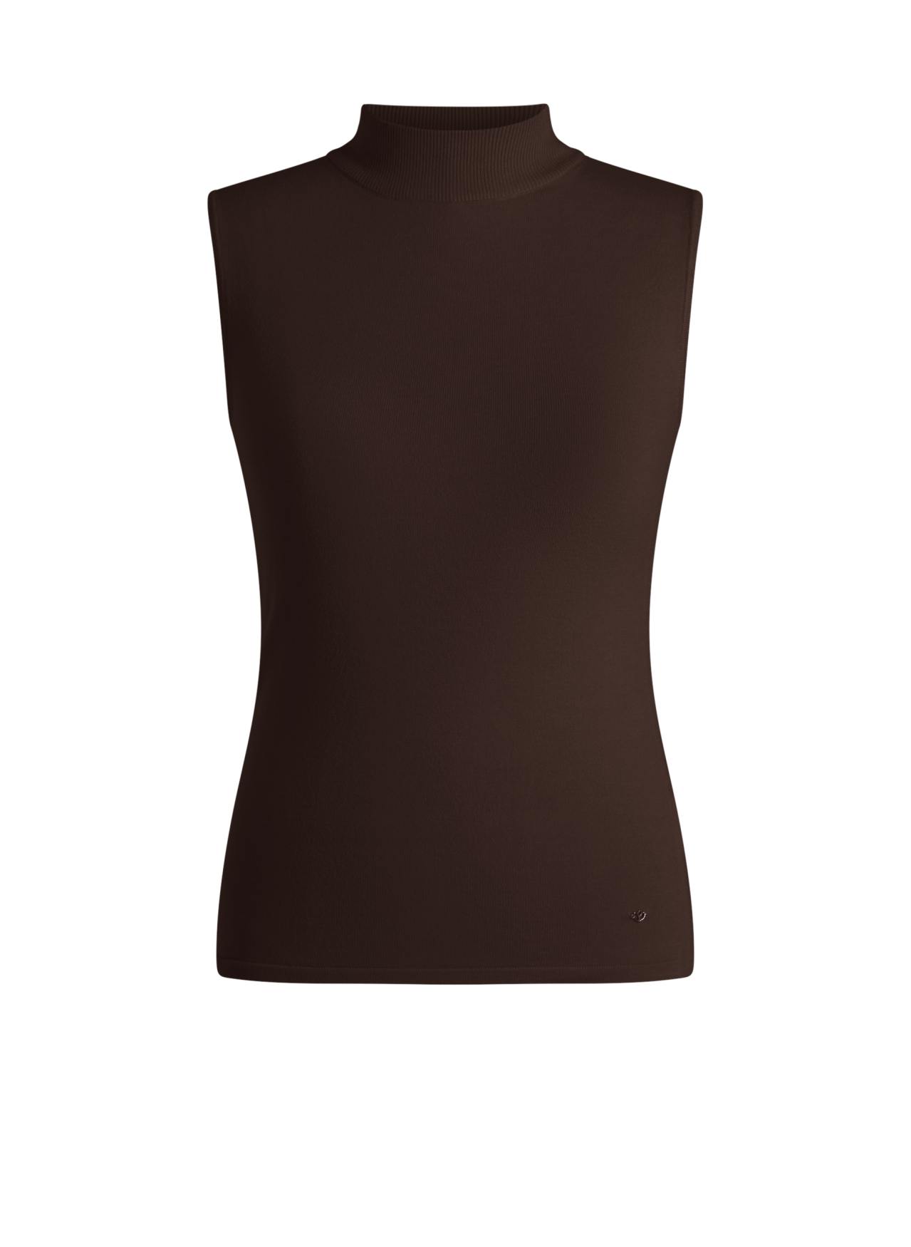 Yest Curve  mouwloos topje met turtleneck Franka A006457 bruin